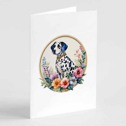 Buy this Dalmatian and Flowers Greeting Cards Pack of 8