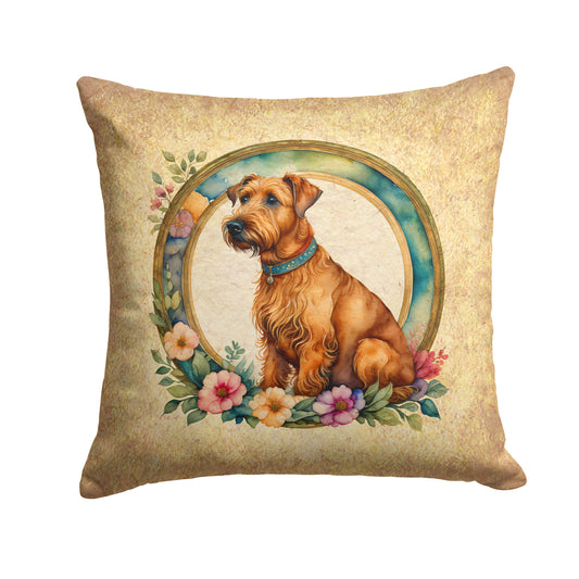 Buy this Irish Terrier and Flowers Throw Pillow