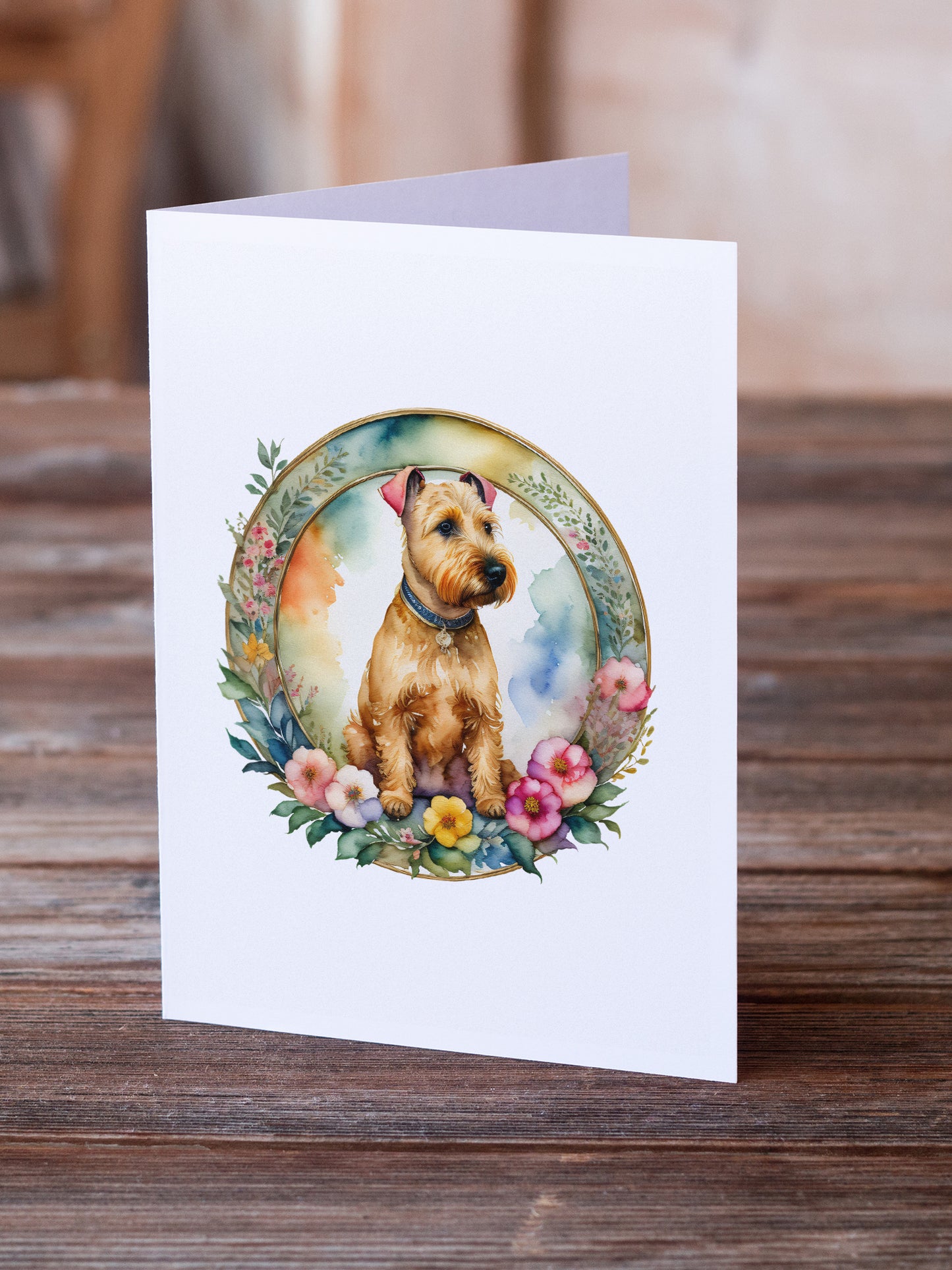 Lakeland Terrier and Flowers Greeting Cards Pack of 8