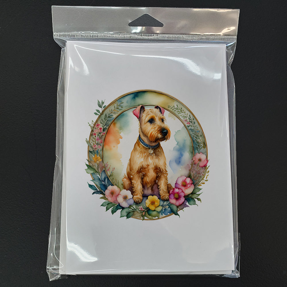 Lakeland Terrier and Flowers Greeting Cards Pack of 8