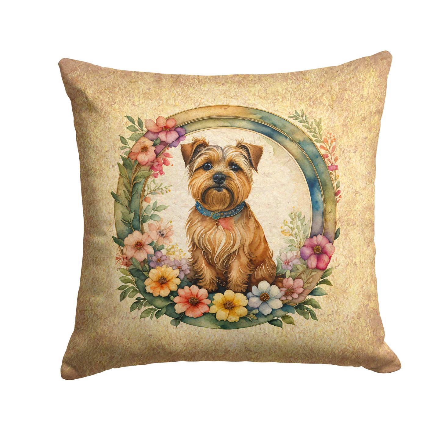 Buy this Norfolk Terrier and Flowers Throw Pillow