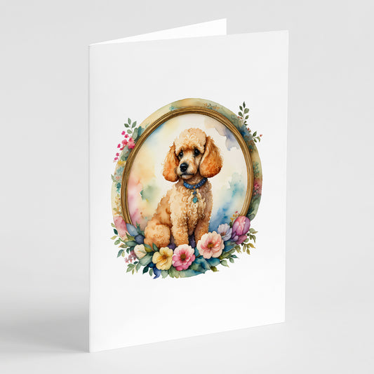 Buy this Poodle and Flowers Greeting Cards Pack of 8