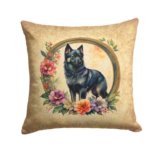 Buy this Schipperke and Flowers Throw Pillow