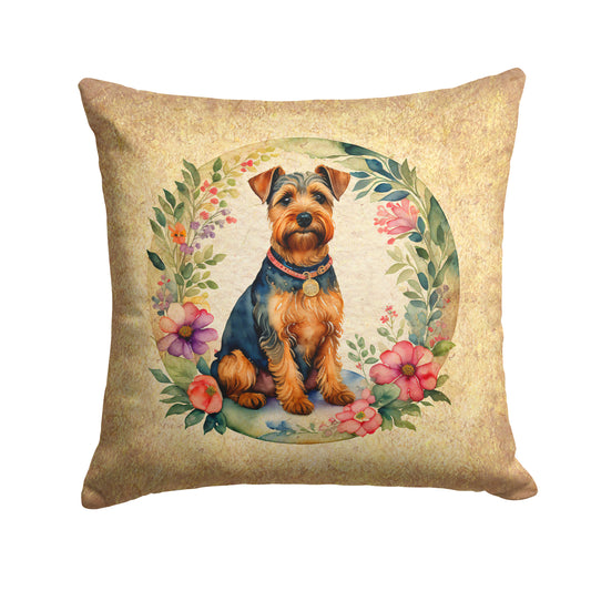 Buy this Welsh Terrier and Flowers Throw Pillow