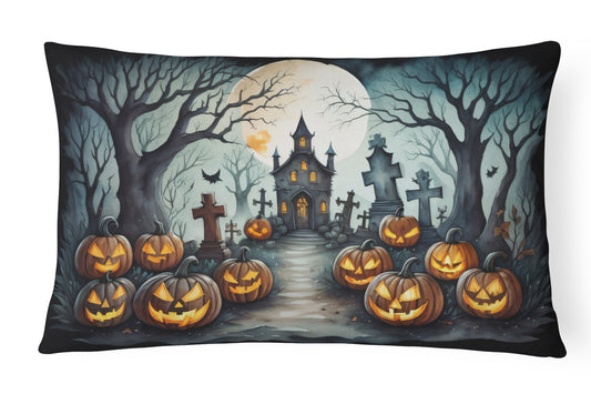 Buy this Graveyard Spooky Halloween Throw Pillow