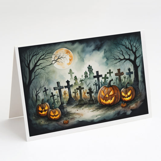 Buy this Graveyard Spooky Halloween Greeting Cards Pack of 8