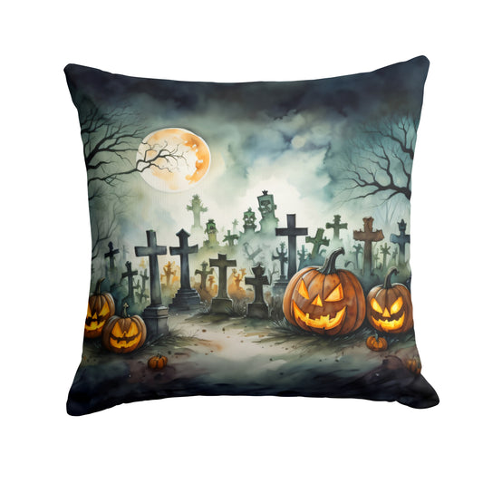 Buy this Graveyard Spooky Halloween Throw Pillow