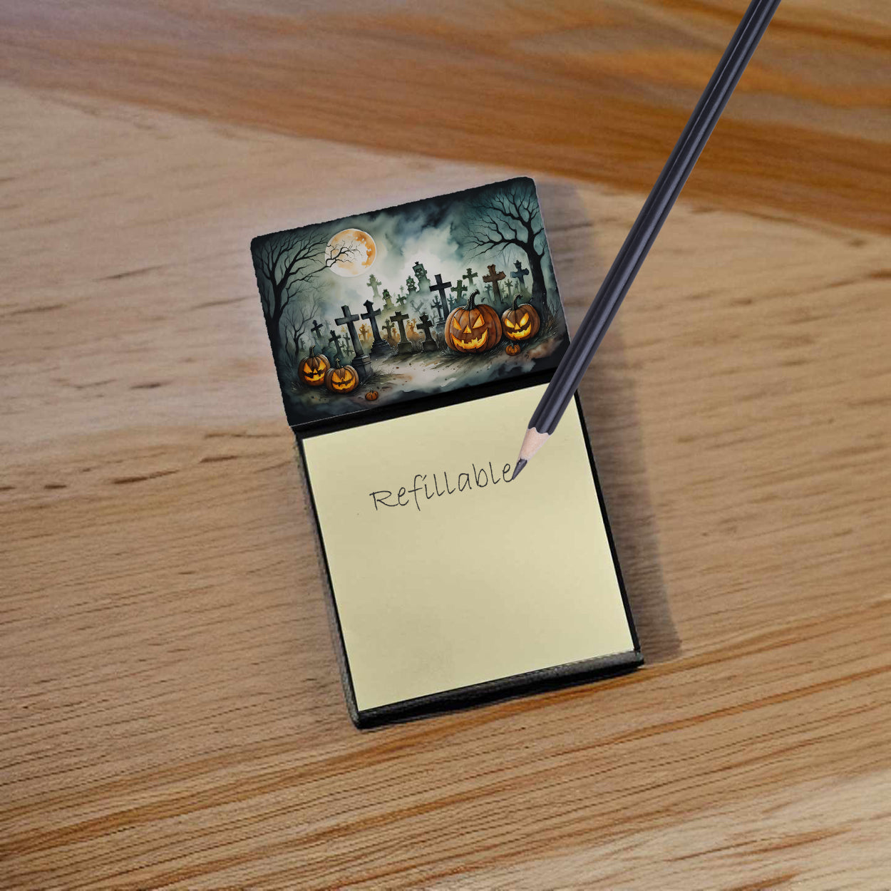 Graveyard Spooky Halloween Sticky Note Holder