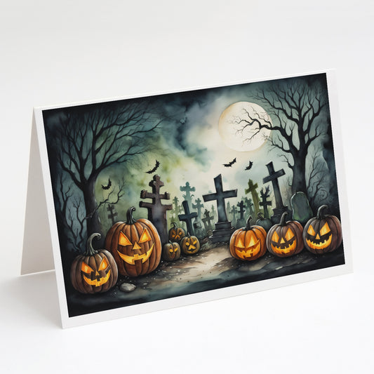 Buy this Graveyard Spooky Halloween Greeting Cards Pack of 8