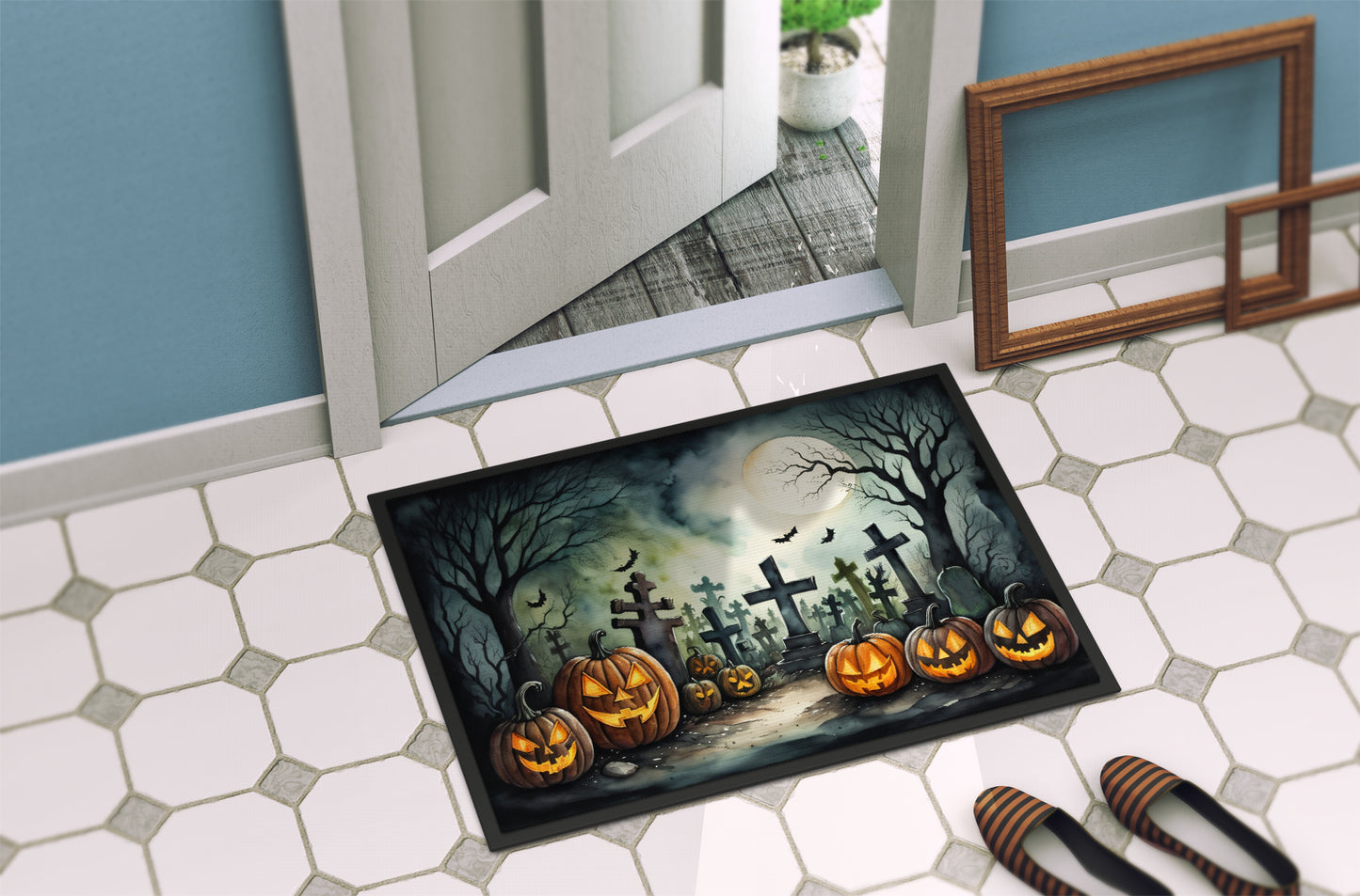 Graveyard Spooky Halloween Doormat