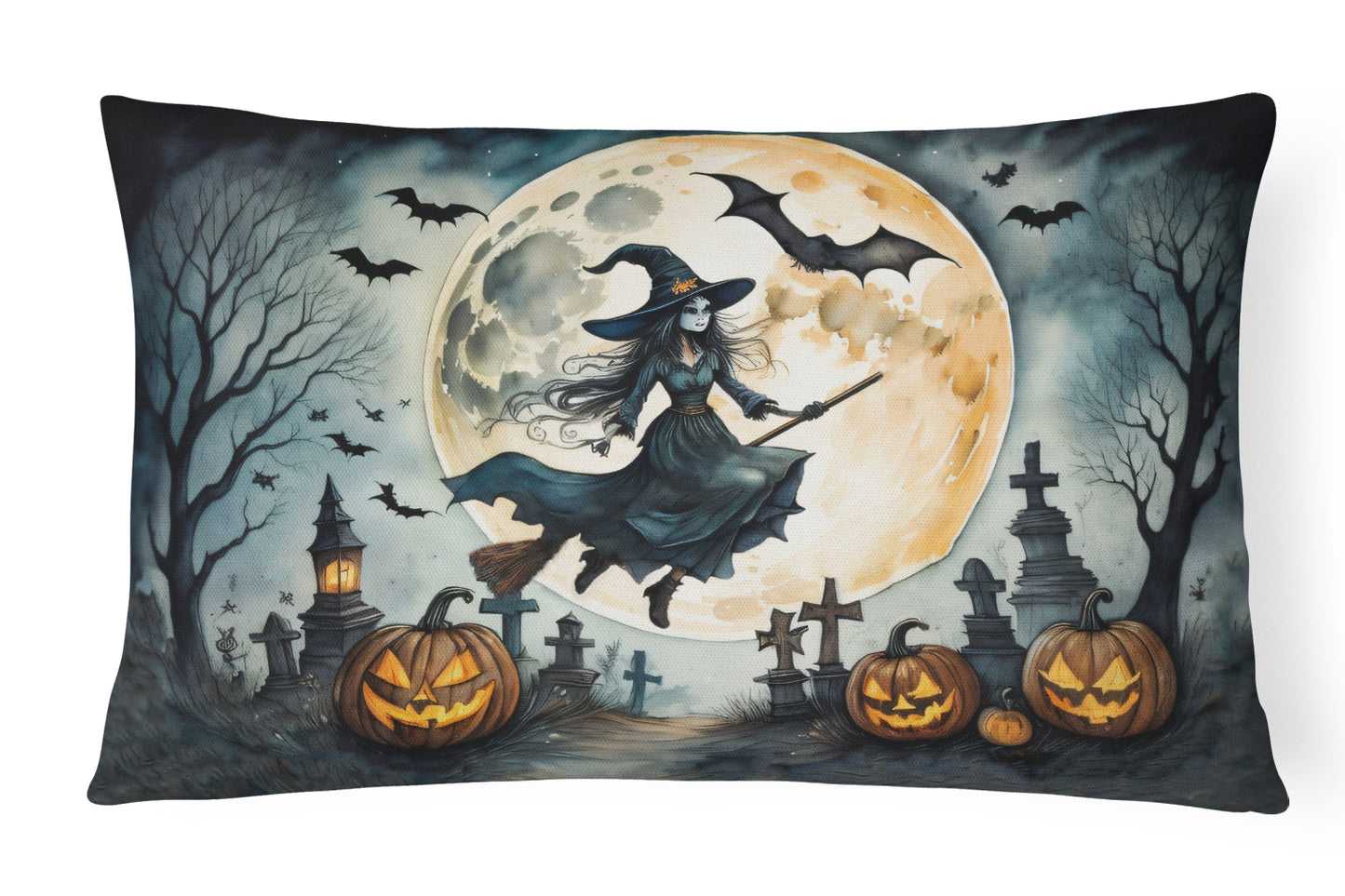 Buy this Flying Witch Spooky Halloween Throw Pillow