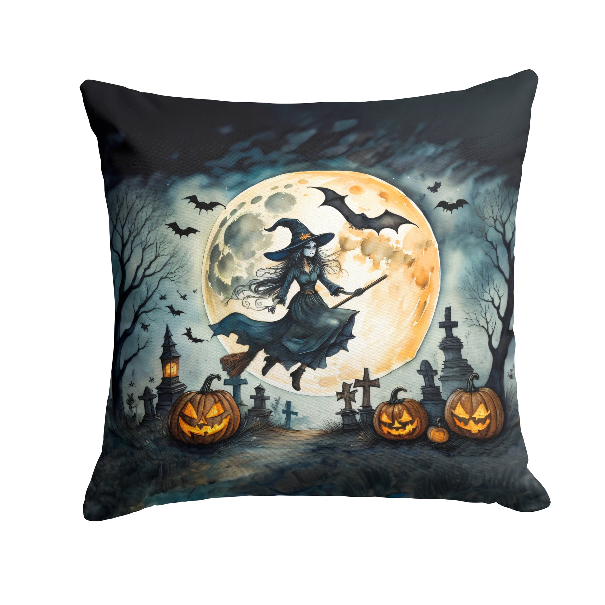 Buy this Flying Witch Spooky Halloween Throw Pillow