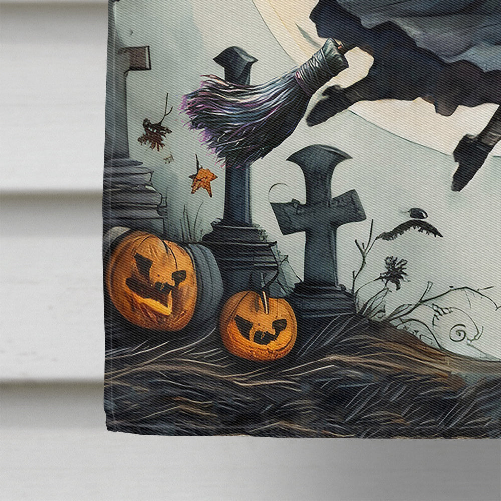 Flying Witch Spooky Halloween House Flag