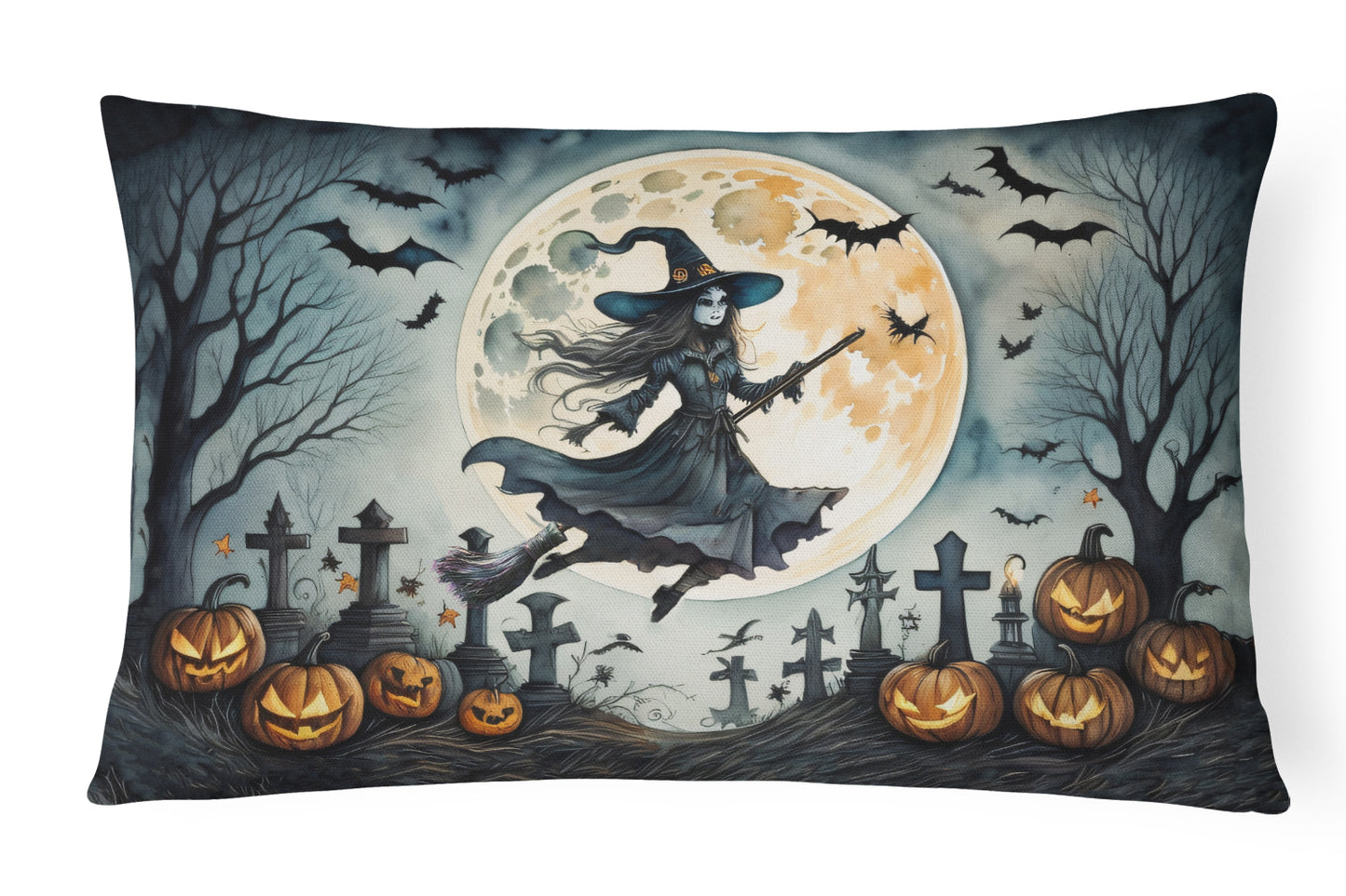 Buy this Flying Witch Spooky Halloween Throw Pillow