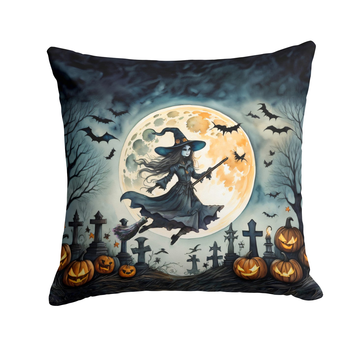 Buy this Flying Witch Spooky Halloween Throw Pillow