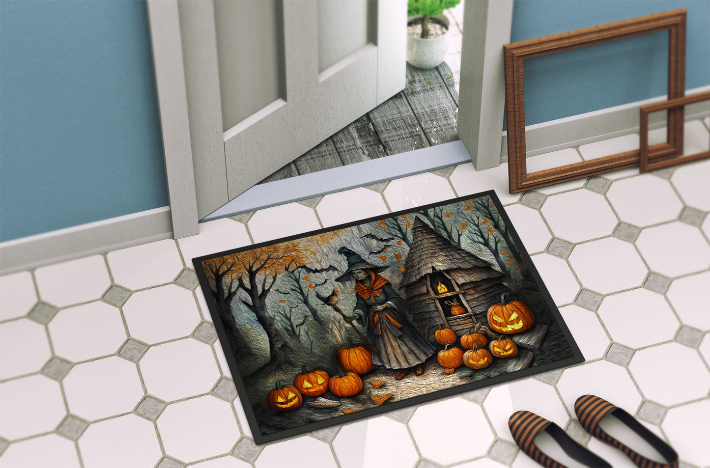 Slavic Witch Spooky Halloween Doormat