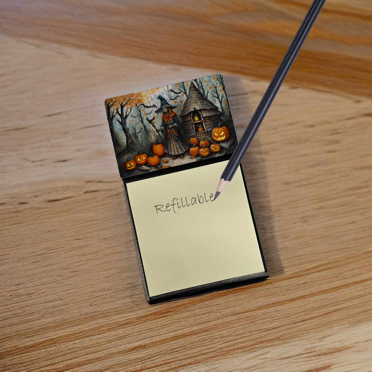 Slavic Witch Spooky Halloween Sticky Note Holder
