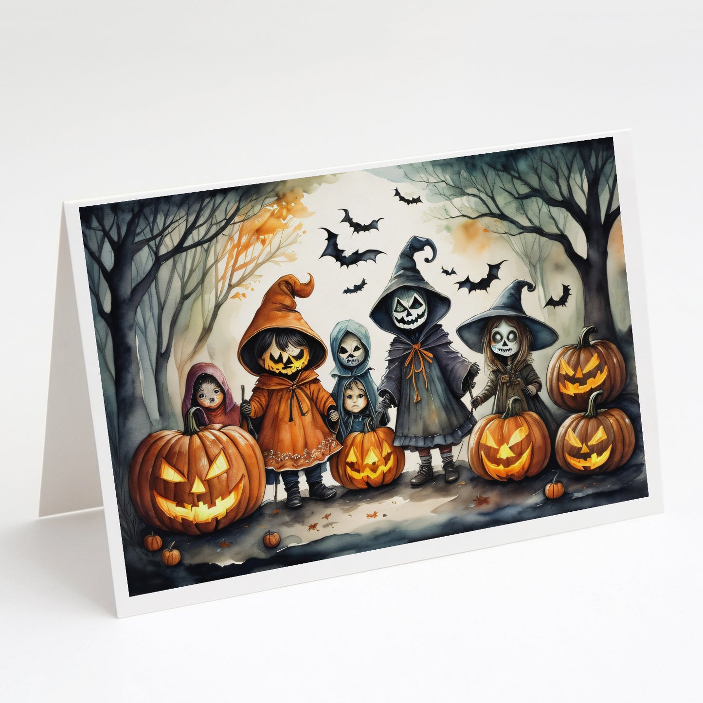Buy this Trick or Treaters Spooky Halloween Greeting Cards Pack of 8