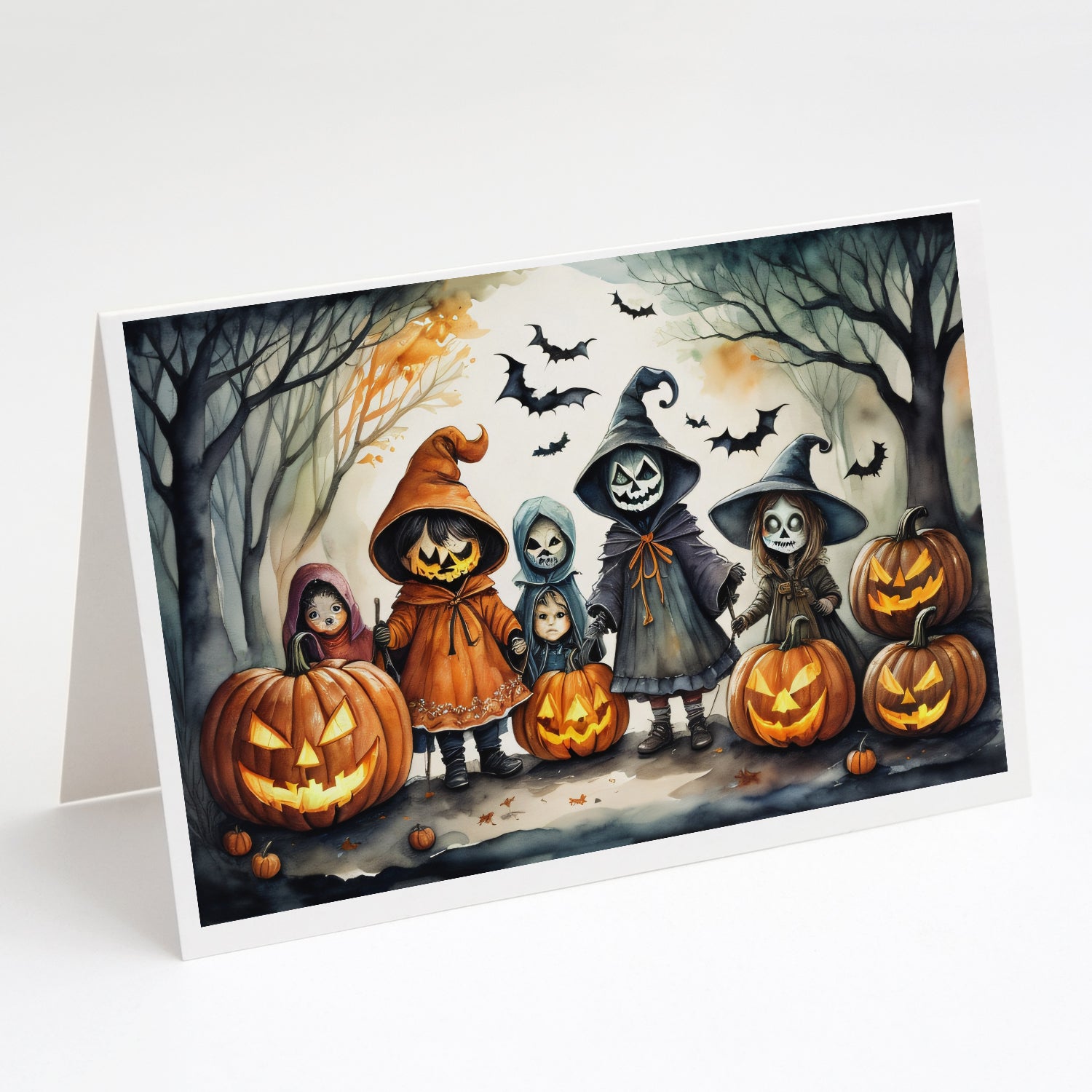 Buy this Trick or Treaters Spooky Halloween Greeting Cards Pack of 8