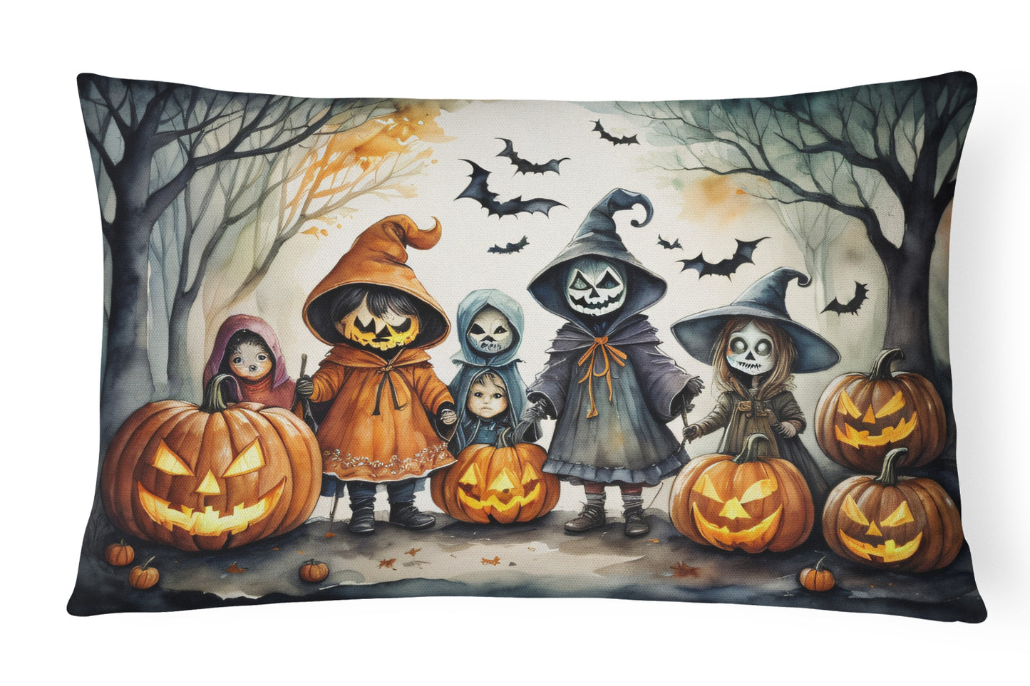 Buy this Trick or Treaters Spooky Halloween Throw Pillow