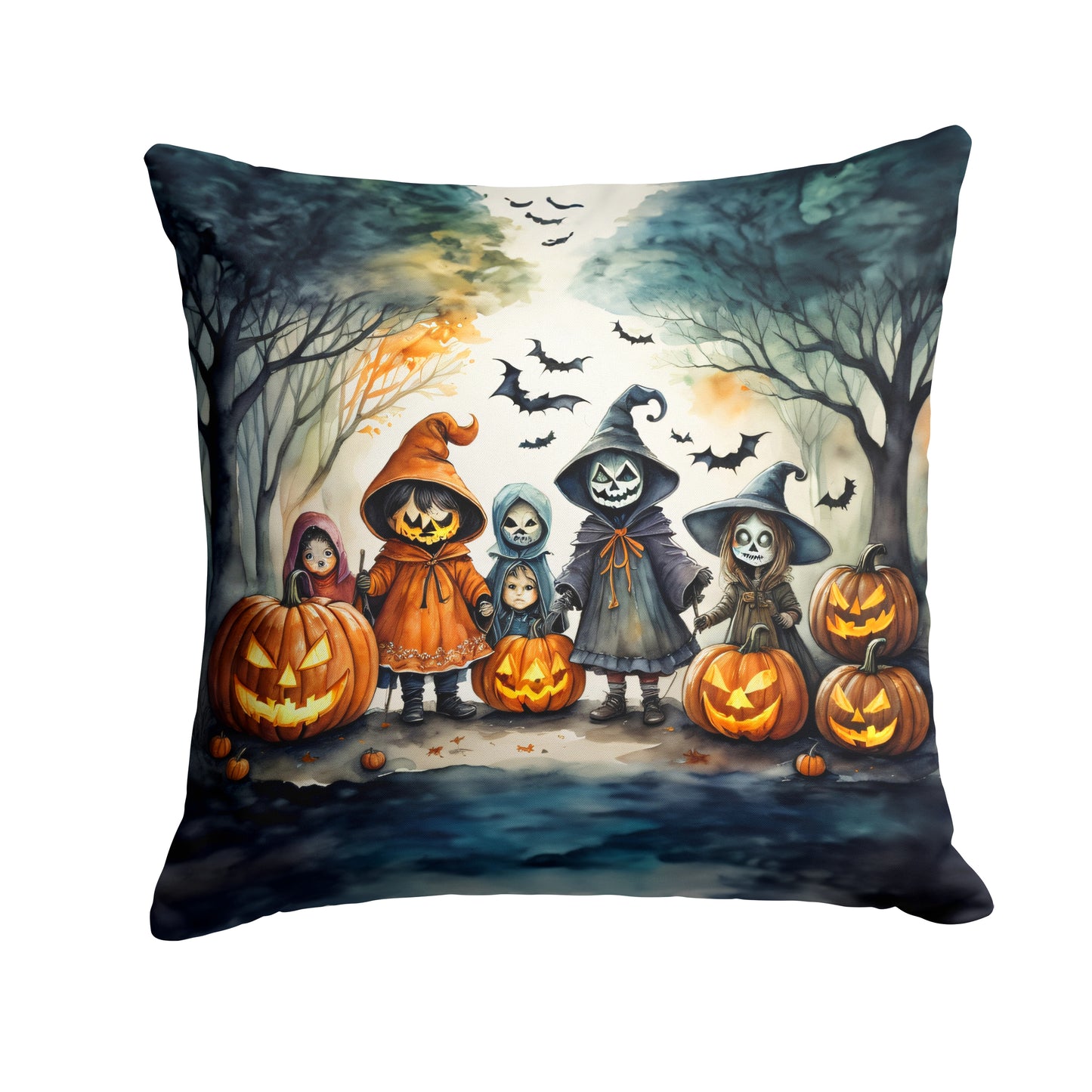 Buy this Trick or Treaters Spooky Halloween Throw Pillow