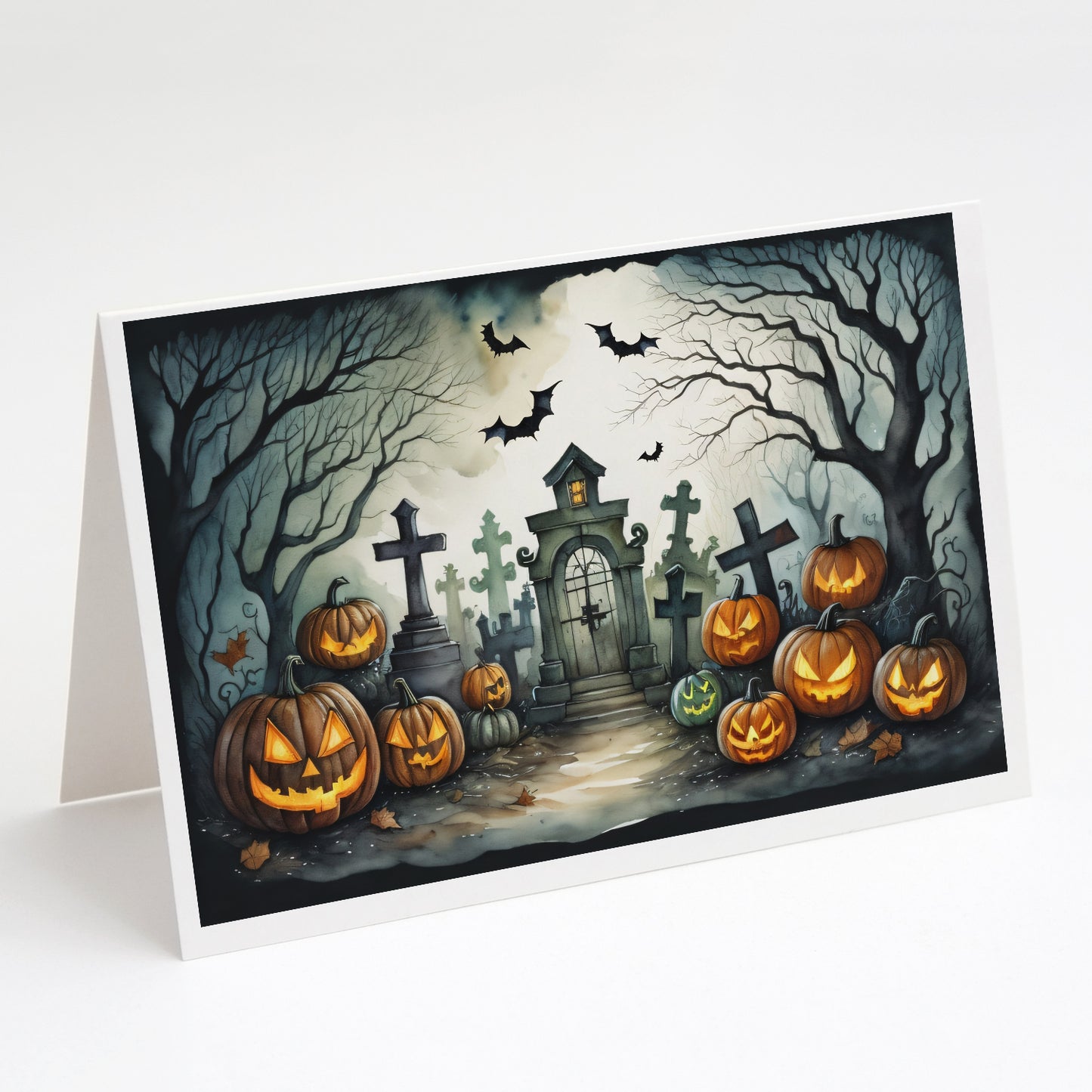Buy this Graveyard Spooky Halloween Greeting Cards Pack of 8