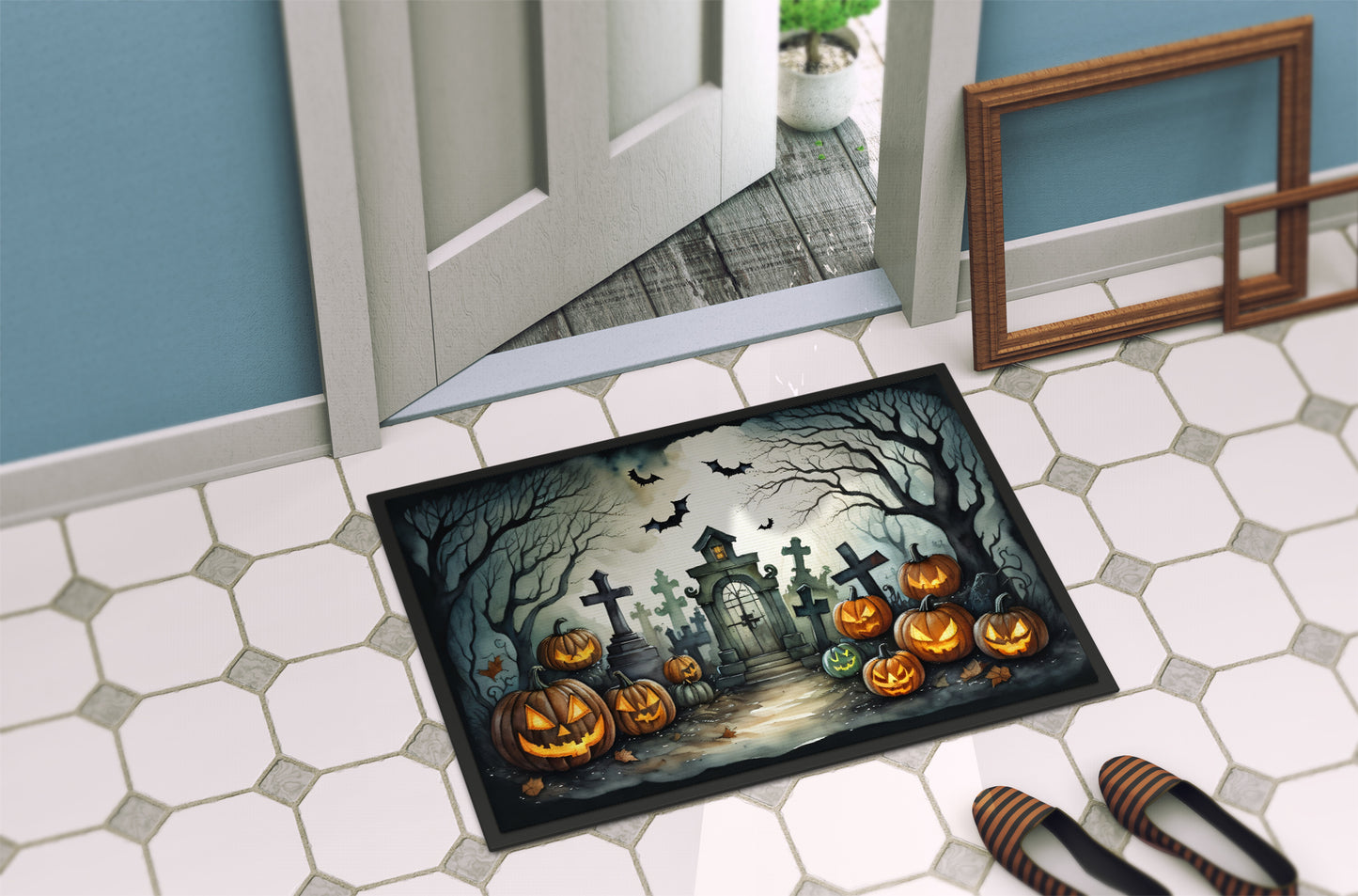 Graveyard Spooky Halloween Doormat