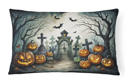 Buy this Graveyard Spooky Halloween Throw Pillow