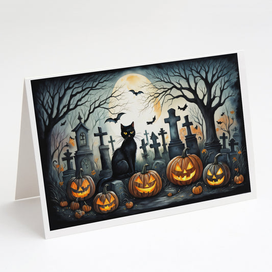 Buy this Black Cat Spooky Halloween Greeting Cards Pack of 8