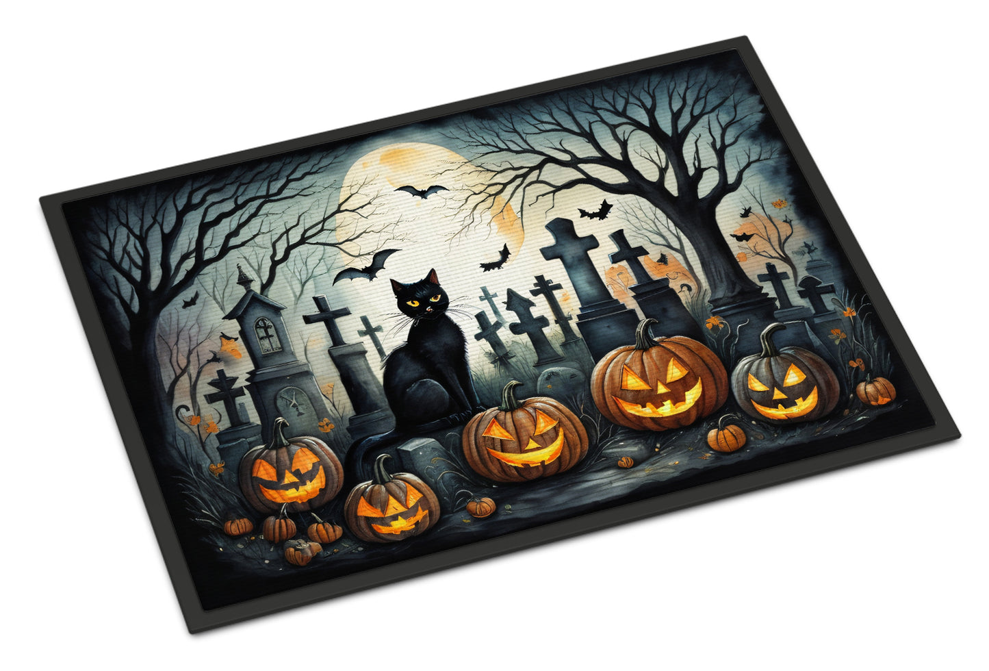 Buy this Black Cat Spooky Halloween Doormat