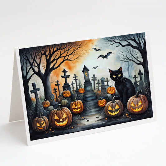 Buy this Black Cat Spooky Halloween Greeting Cards Pack of 8