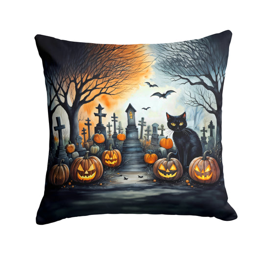 Buy this Black Cat Spooky Halloween Throw Pillow