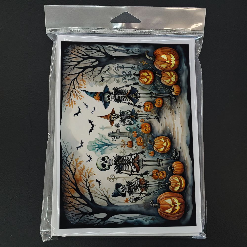 Calacas Skeletons Spooky Halloween Greeting Cards Pack of 8