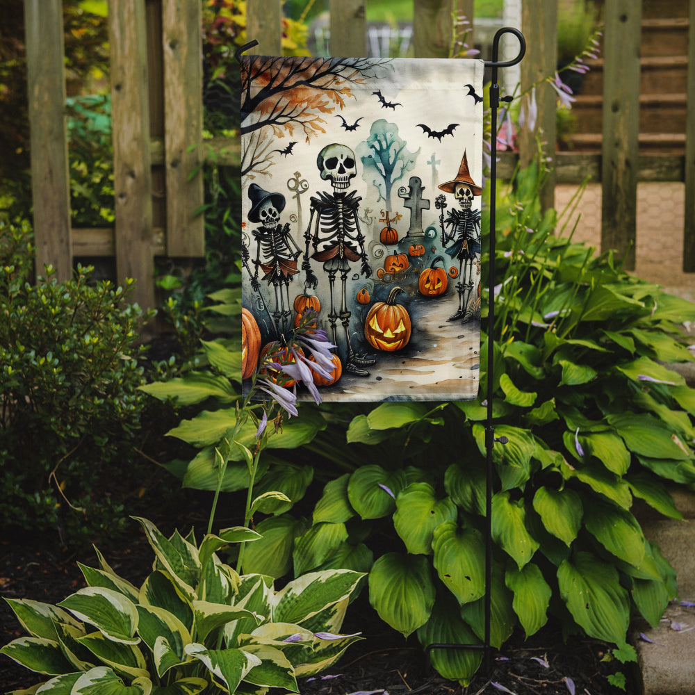 Calacas Skeletons Spooky Halloween Garden Flag