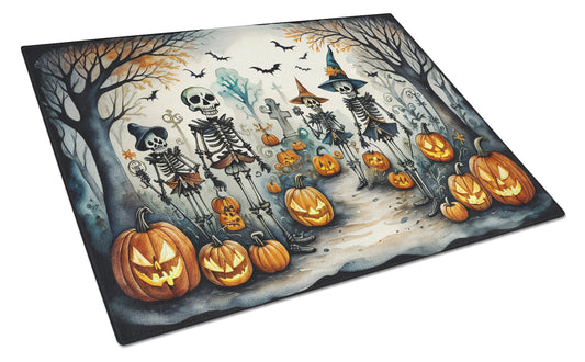 Buy this Calacas Skeletons Spooky Halloween Glass Cutting Board