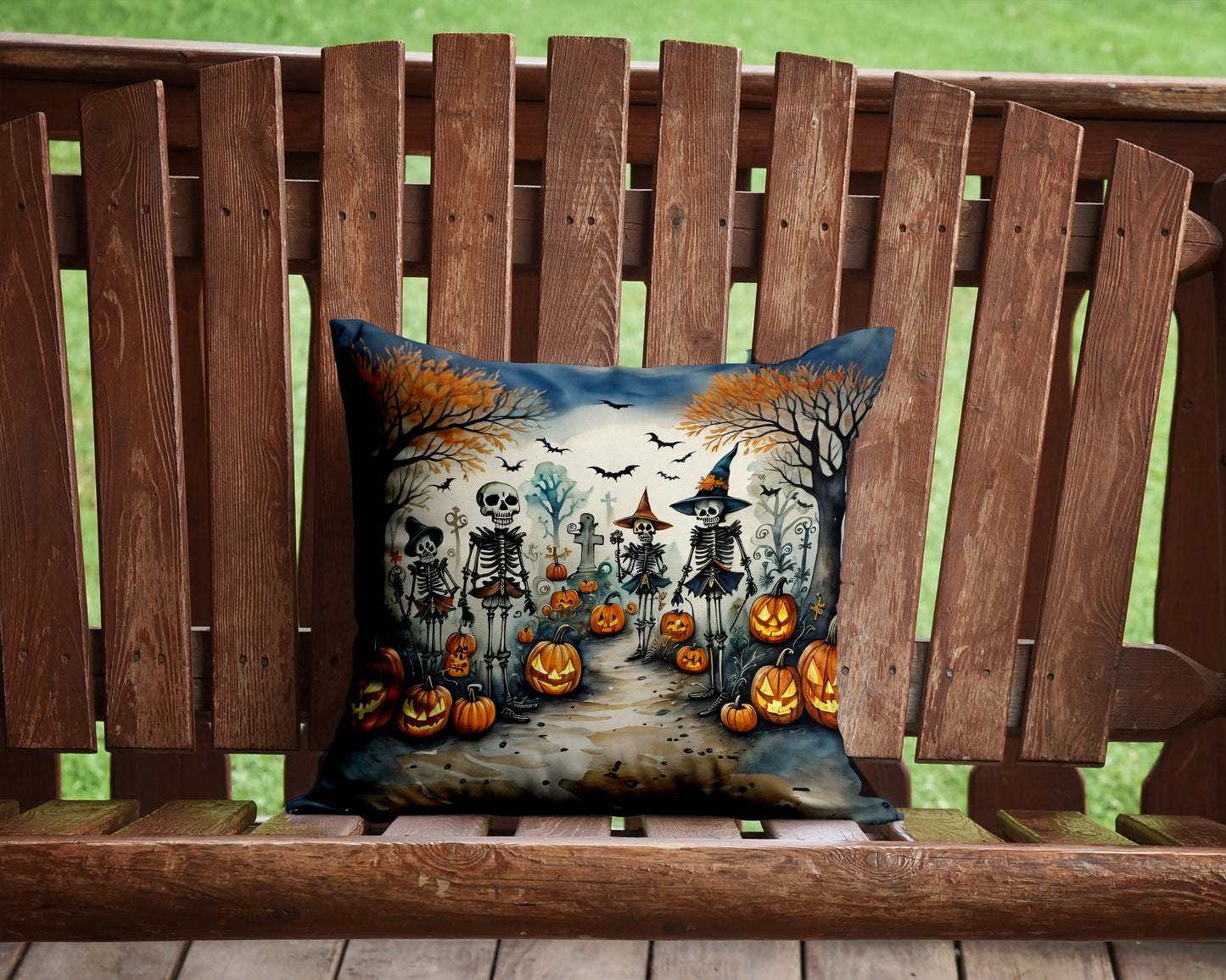 Calacas Skeletons Spooky Halloween Throw Pillow