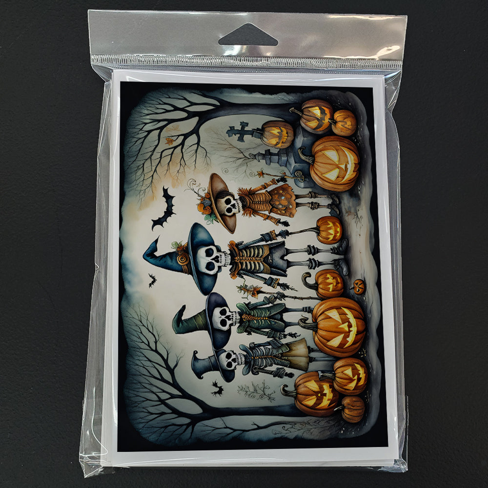 Calacas Skeletons Spooky Halloween Greeting Cards Pack of 8