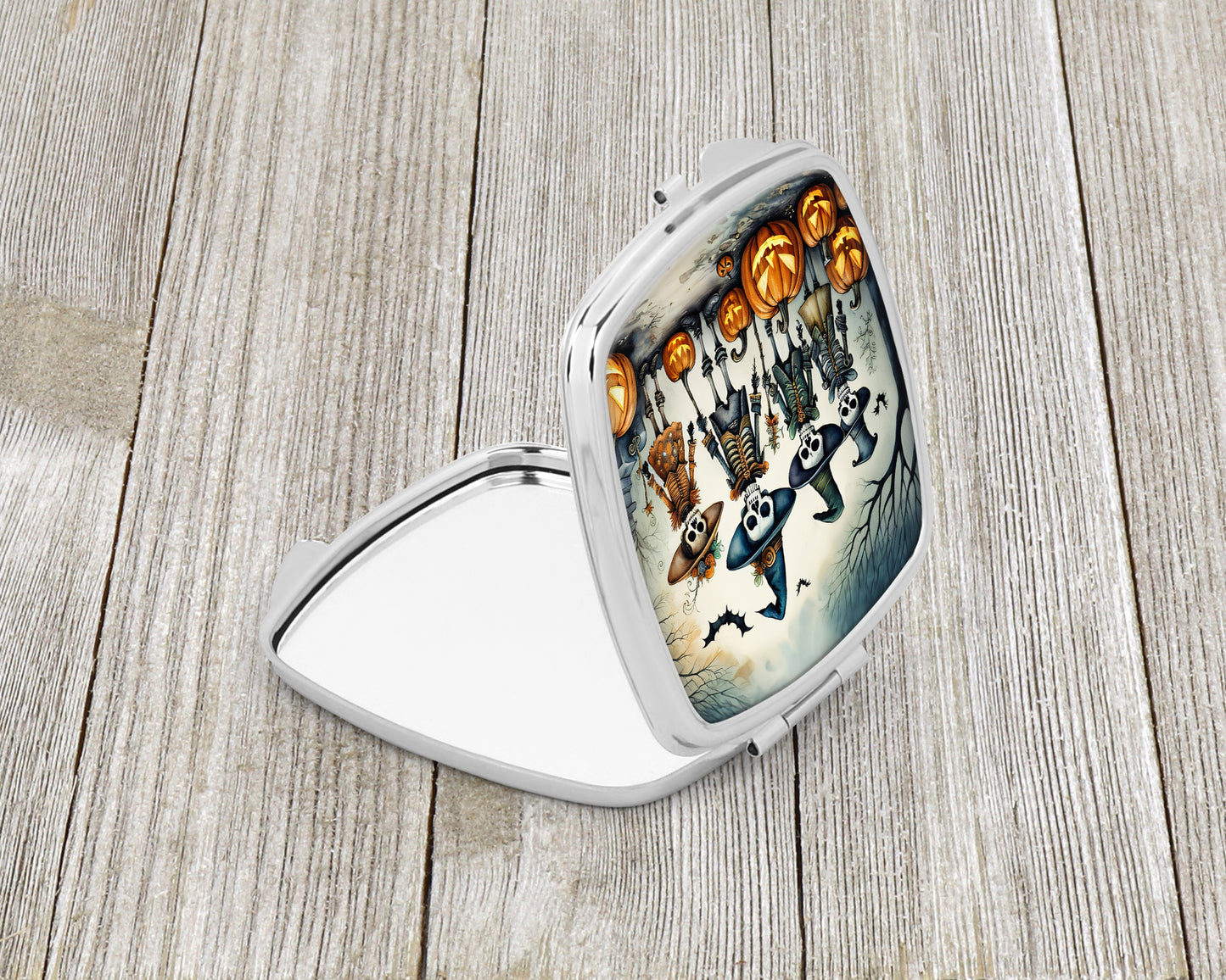 Calacas Skeletons Spooky Halloween Compact Mirror
