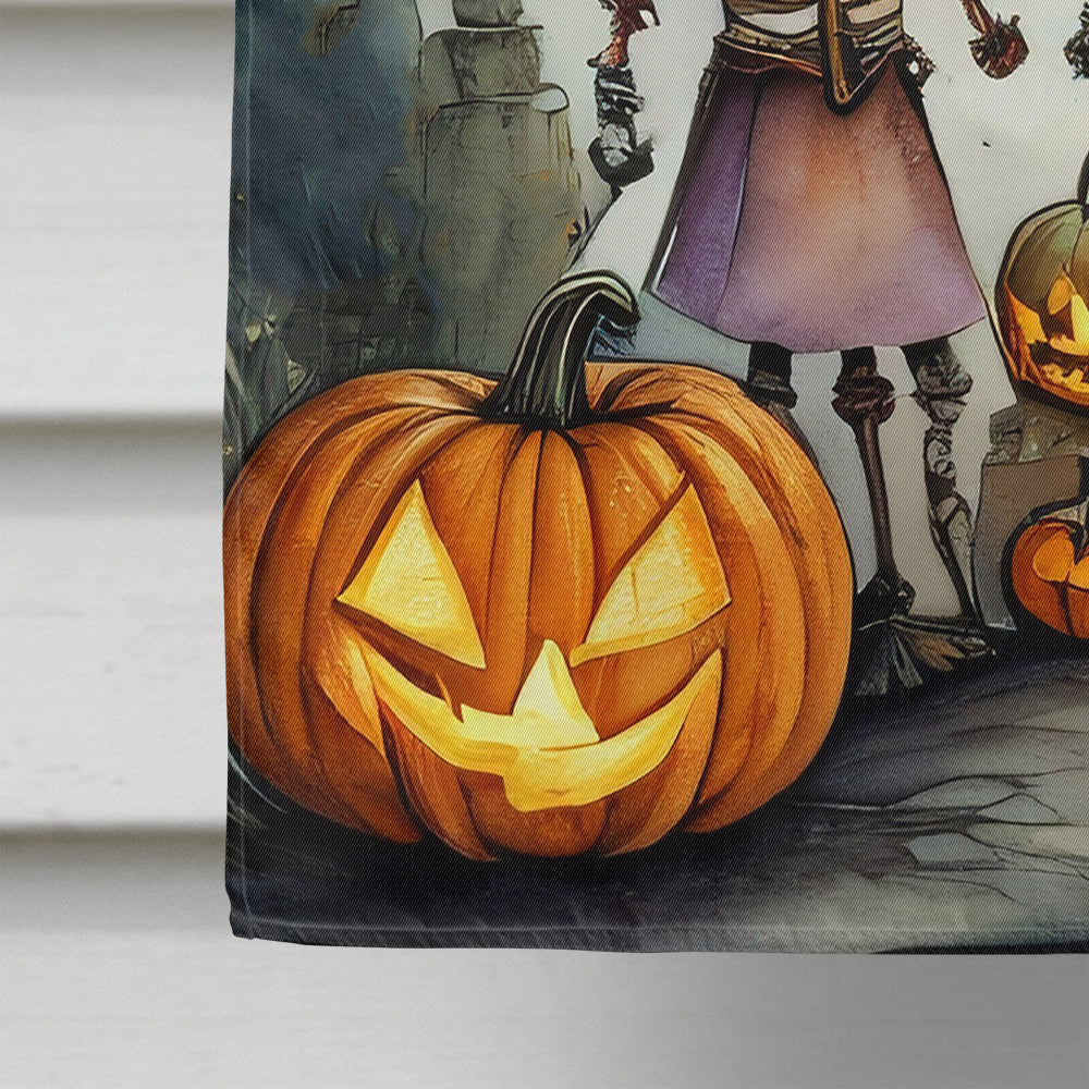 Calacas Skeletons Spooky Halloween House Flag