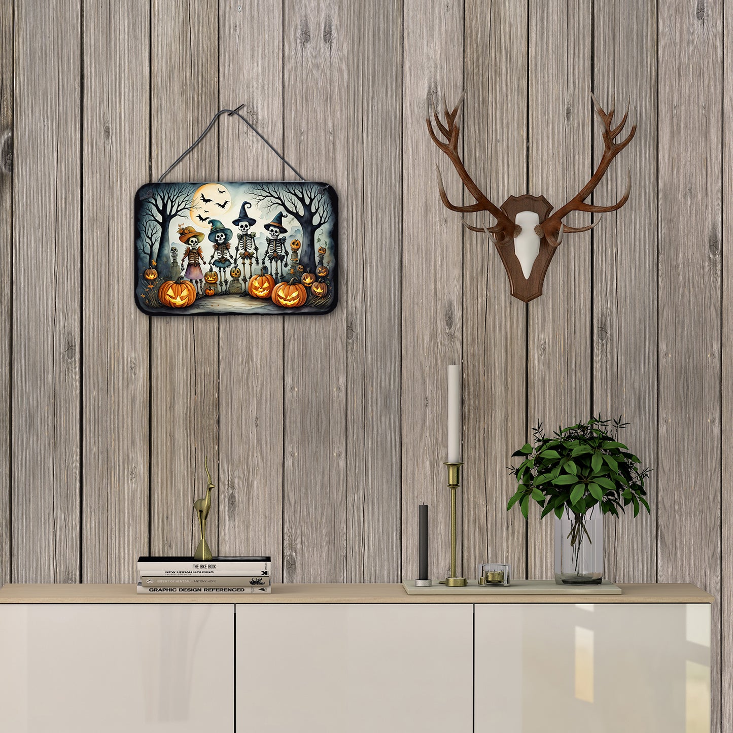 Calacas Skeletons Spooky Halloween Wall or Door Hanging Prints