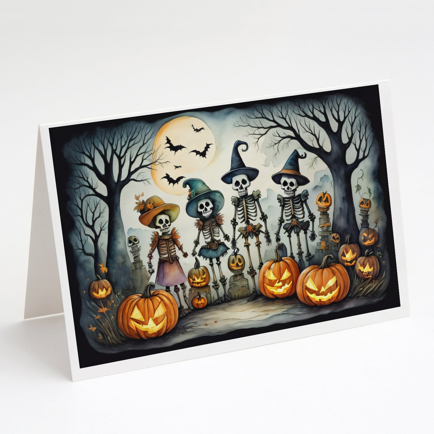 Buy this Calacas Skeletons Spooky Halloween Greeting Cards Pack of 8