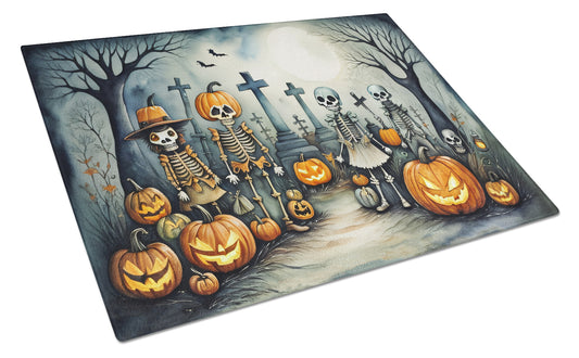 Buy this Calacas Skeletons Spooky Halloween Glass Cutting Board