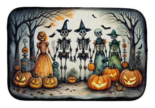 Buy this Calacas Skeletons Spooky Halloween Dish Drying Mat