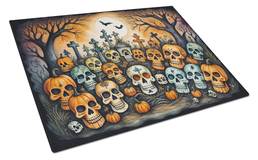 Buy this Calaveras Sugar Skulls Spooky Halloween Glass Cutting Board