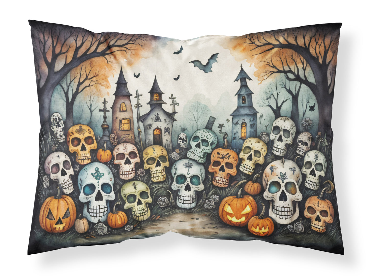 Buy this Calaveras Sugar Skulls Spooky Halloween Standard Pillowcase