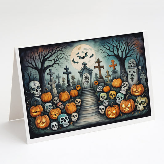 Buy this Calaveras Sugar Skulls Spooky Halloween Greeting Cards Pack of 8
