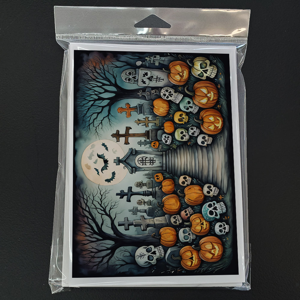 Calaveras Sugar Skulls Spooky Halloween Greeting Cards Pack of 8