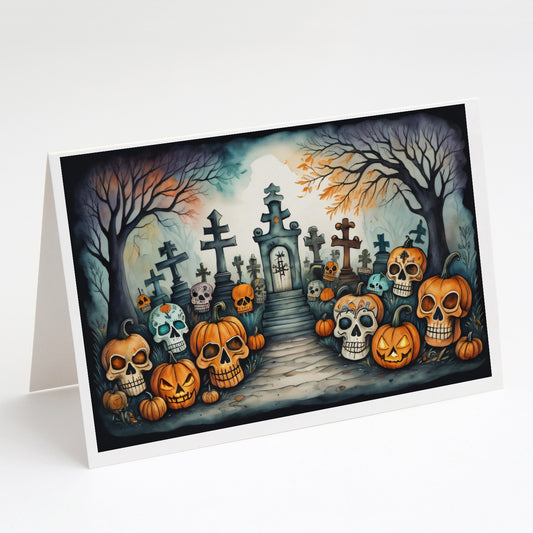 Buy this Calaveras Sugar Skulls Spooky Halloween Greeting Cards Pack of 8