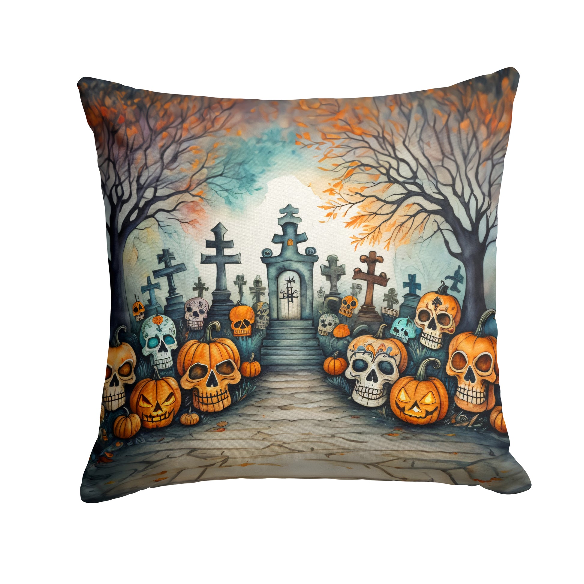 Buy this Calaveras Sugar Skulls Spooky Halloween Throw Pillow