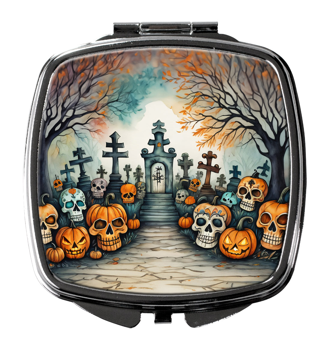 Buy this Calaveras Sugar Skulls Spooky Halloween Compact Mirror